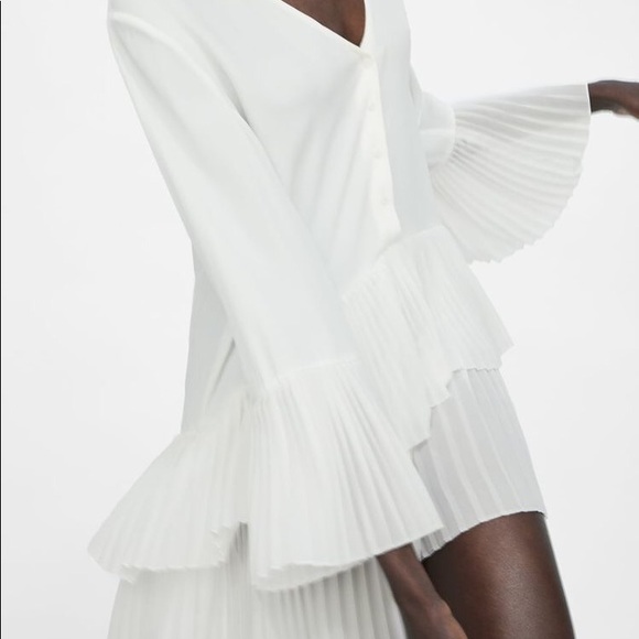 ZARA Pleated Ruffle Tunic/Dress - Picture 8 of 8